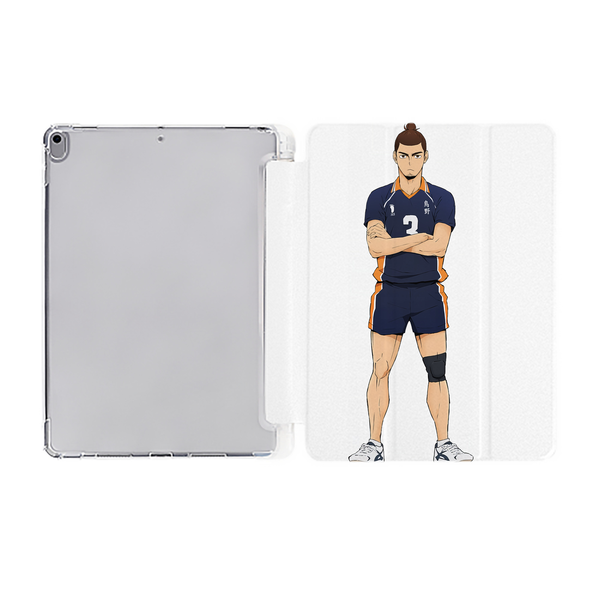 （画像用） ハイキュー!! Haikyu!! IPad ケース ペン収納付き 三つ折りスタンド PUレザー×シリコン 対応機種9.5/10.5/10.9インチ